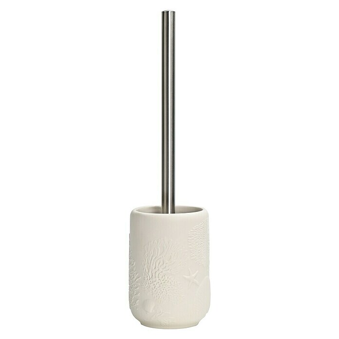 Camargue WC-Bürstengarnitur Unterwasserwelt (Polyresin, Weiß) | BAUHAUS