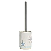 Camargue Seestern WC-Bürstengarnitur (Polyresin, Weiß mit farbigen Ornamenten) | BAUHAUS