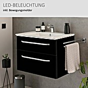 Camargue Star Waschtischunterschrank (70 x 49 x 53 cm, Schwarz, Mit Beleuchtung) | BAUHAUS