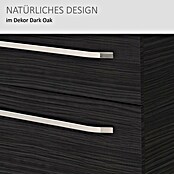 Camargue Star Waschtischunterschrank (47 x 70 x 52 cm, Ohne Beleuchtung, Darkoak, Matt)