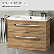 Camargue Star Waschtischunterschrank (47 x 70 x 52 cm, Mit Beleuchtung, Berg Eiche, Matt)