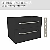 Camargue Star Waschtischunterschrank (69,4 x 48,9 x 51,8 cm, Schwarz, Ohne Beleuchtung) | BAUHAUS