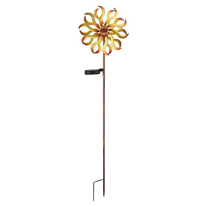 Globo Dekorativna solarna svjetiljka  (D x Š x V: 220 x 120 x 920 mm, Topla bijela, IP44, Zlatna) | BAUHAUS