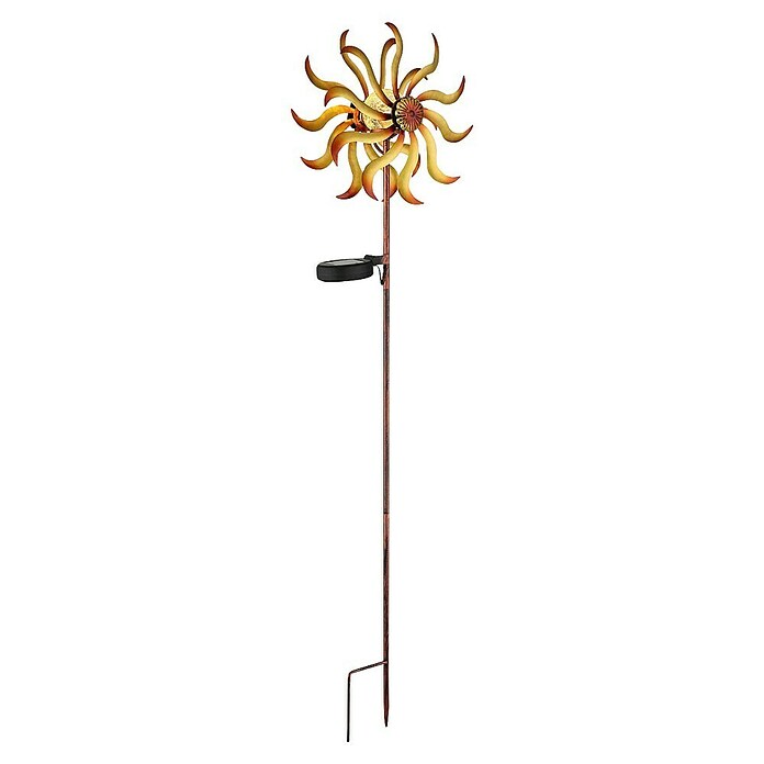 Globo Dekorativna solarna svjetiljka  (D x Š x V: 220 x 120 x 920 mm, Topla bijela, IP44, Zlatna) | BAUHAUS