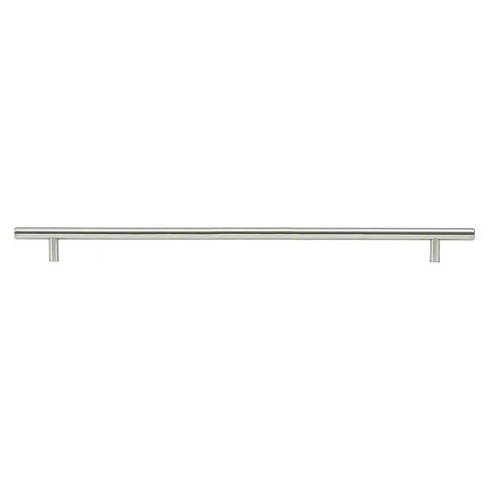 Rei Möbelgriff - Lochabstand: 356 mm, Stahl, Edelstahl, Rund, L x B x H: 425 x 12 x 32 mm - Bürsteter Metallstangengriff, ideal für Schränke und Schubladen.