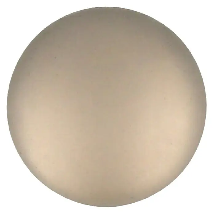 Rei Möbelknopf - Durchmesser: 25 mm, Vernickelt, Nickel - Glatte, hellbeige, kuppelförmige Taste.