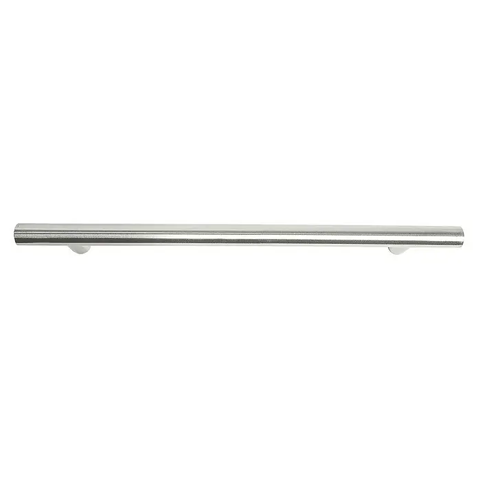 Rei Möbelgriff - Lochabstand: 160 mm, Stahl, Edelstahl, Rund, L x B x H: 220 x 12 x 32 mm - Silberfarbener Metallgriff mit zwei Befestigungsstangen.