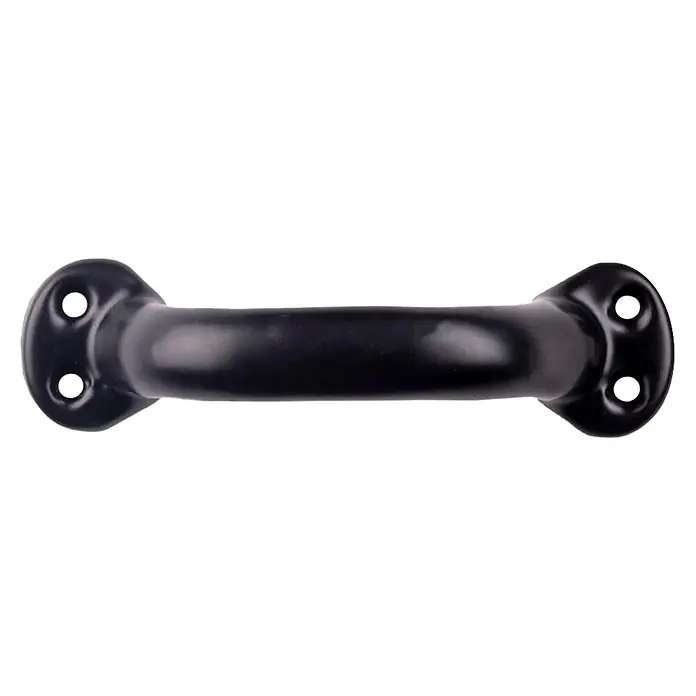 Rei Möbelgriff - Lochabstand: 90 mm, Sonstige, Schwarz - Schwarzer, matter Metallgriff mit je zwei Befestigungslöchern an den Enden.