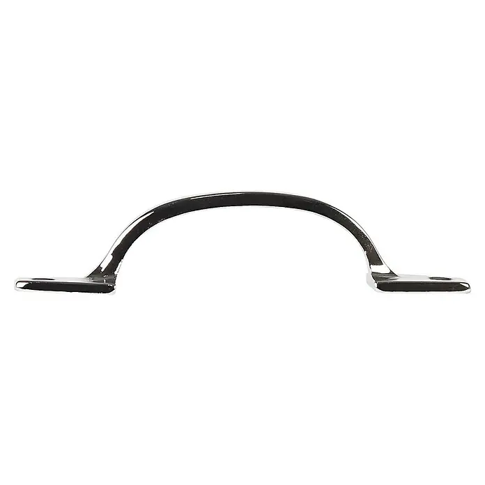 Rei Möbelgriff - Lochabstand: 96 mm, Sonstige, Schwarz, L x B x H: 108 x 21 x 25 mm - Glänzender, dunkler, bogenförmiger Metallgriff mit flachen Montageenden.