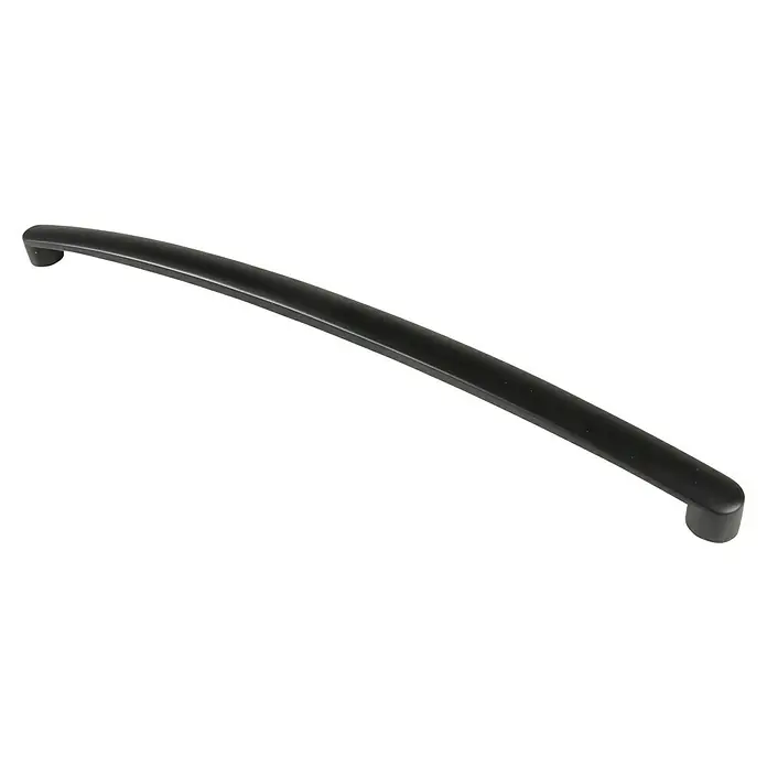 Rei Möbelgriff - Lochabstand: 224 mm, Sonstige, Schwarz, L x B x H: 235 x 12 x 25 mm - Schlichter matt-schwarzer, gebogener Schrank- oder Schubladengriff.