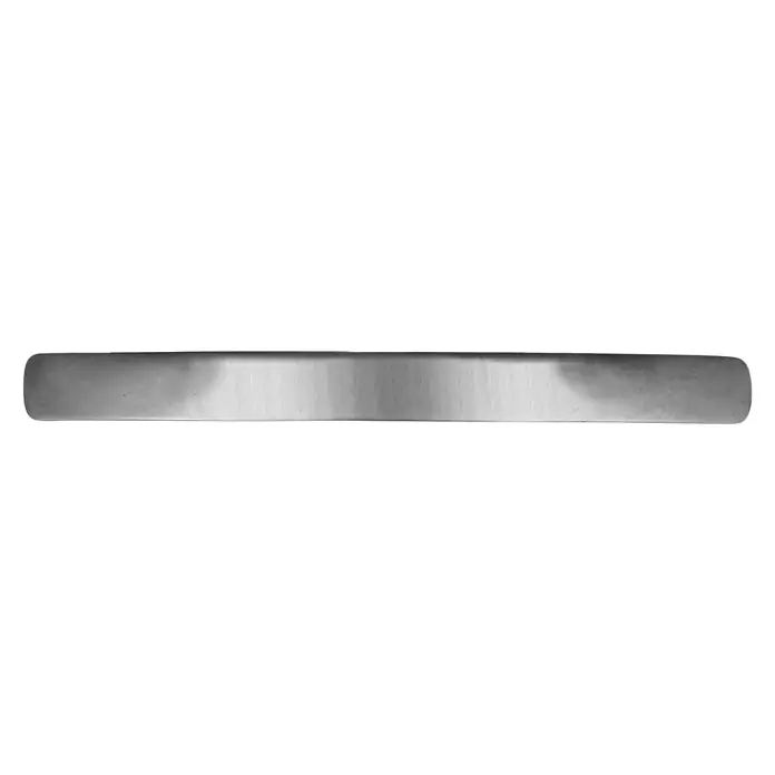 Rei Möbelgriff - Lochabstand: 64 mm, Sonstige, Chrom, L x B x H: 71 x 8 x 22 mm - Grau rechteckiger Metallstreifen mit abgerundeten Kanten und gebürsteter Oberfläche.