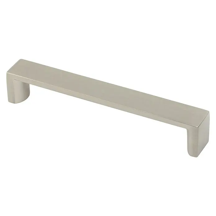 Rei Möbelgriff - Lochabstand: 128 mm, Sonstige, Nickel, L x B x H: 136 x 20 x 30 mm - Gebürsteter Nickel rechteckiger Möbelgriff.