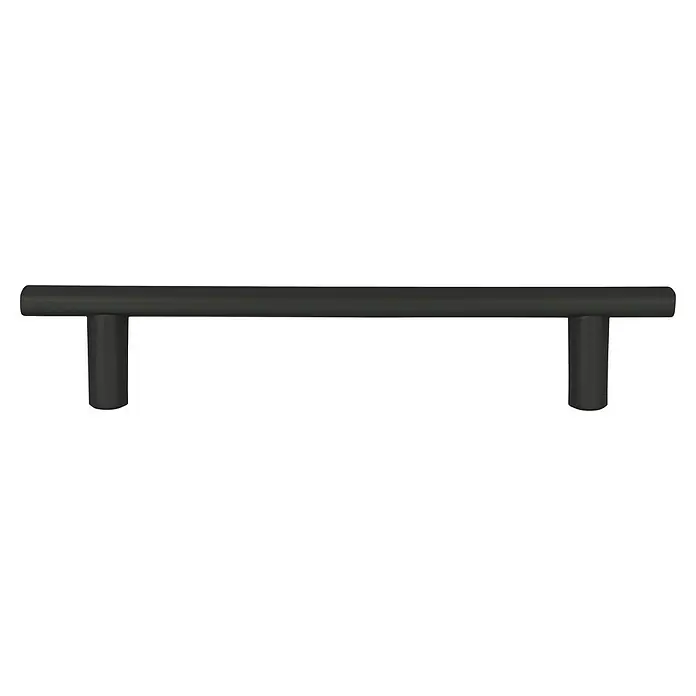 Rei Möbelgriff - Lochabstand: 96 mm, Sonstige, Schwarz, L x B x H: 129 x 15 x 24 mm - Mattschwarzer T-Griff-Schubladengriff.