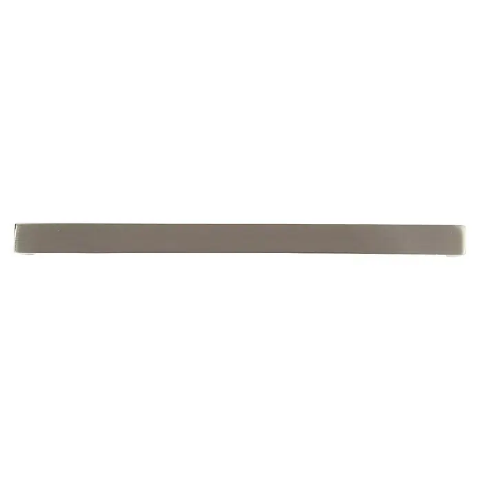 Rei Möbelgriff - Lochabstand: 256 mm, Aluminium, Nickel, L x B x H: 264 x 18 x 23 mm - Rechteckige graue Metallleiste mit gebürsteter Oberfläche.
