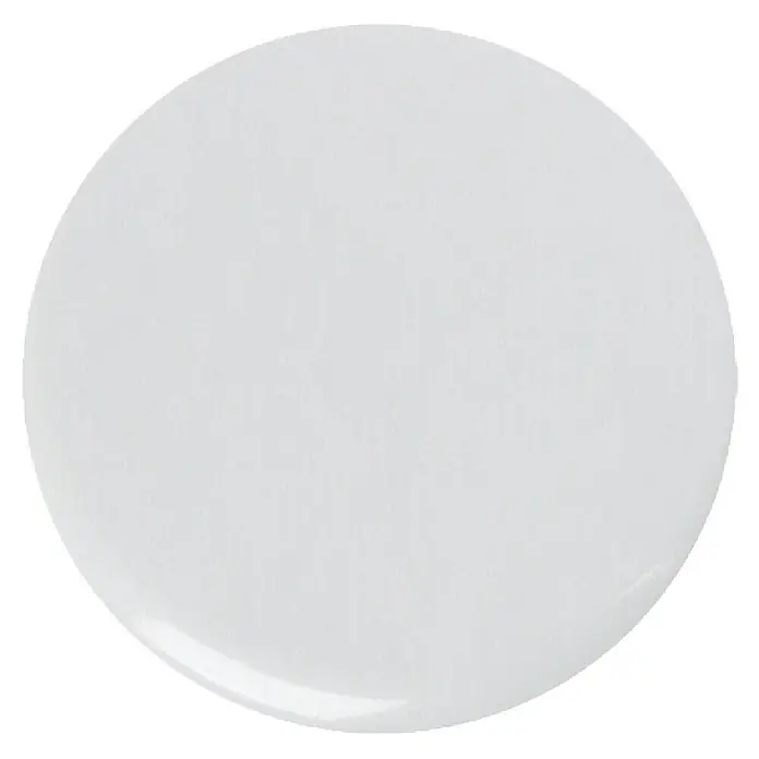 Rei Möbelknopf - Durchmesser: 33 mm, Kunststoff, Weiß - Weiße, leicht glänzende kreisförmige Oberfläche.
