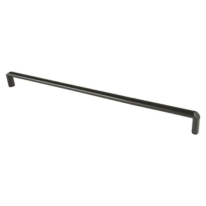 Rei Möbelgriff - Lochabstand: 320 mm, Aluminium, Schwarz, Sonstige, L x B x H: 327 x 11 x 32 mm - Matter dunkelgrauer Stangengriff für Möbel.