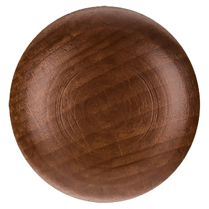 Rei Möbelknopf - Durchmesser: 30 mm, Holz, Nussbaum - Runder brauner Holzteller mit sichtbarer Maserung und konzentrischen Ringen.