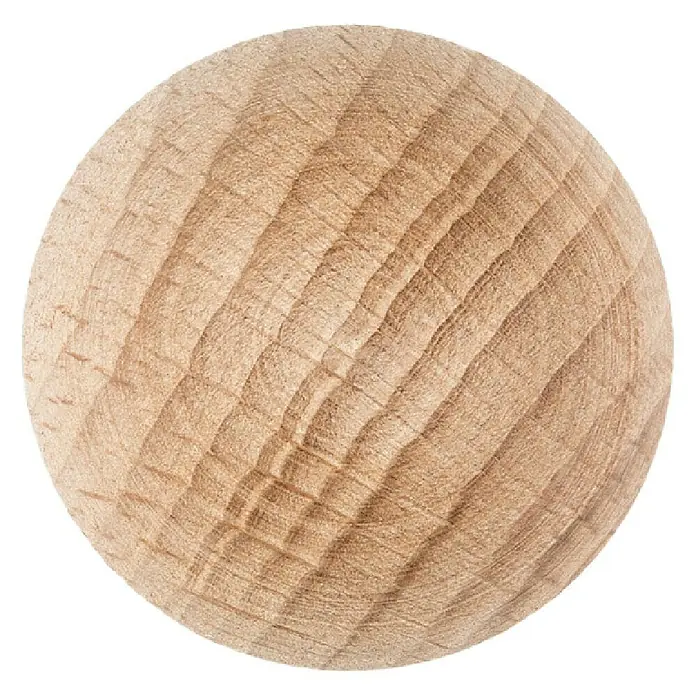 Rei Möbelknopf - Durchmesser: 22 mm, Holz, Buche - Helle Holzkugel mit sichtbarer Holzmaserung.