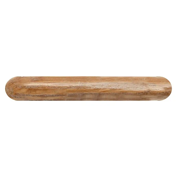 Rei Möbelgriff - Lochabstand: 96 mm, Holz, Eiche transparent, L x B x H: 110 x 14 x 32 mm - Zylindrischer hellbrauner Holzstab mit natürlicher Maserung und glatter Textur.