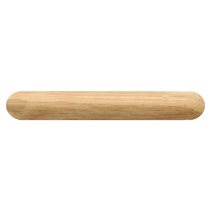 Rei Möbelgriff - Lochabstand: 96 mm, Holz, Eiche natur, L x B x H: 110 x 14 x 32 mm - Runder Holzdübel.