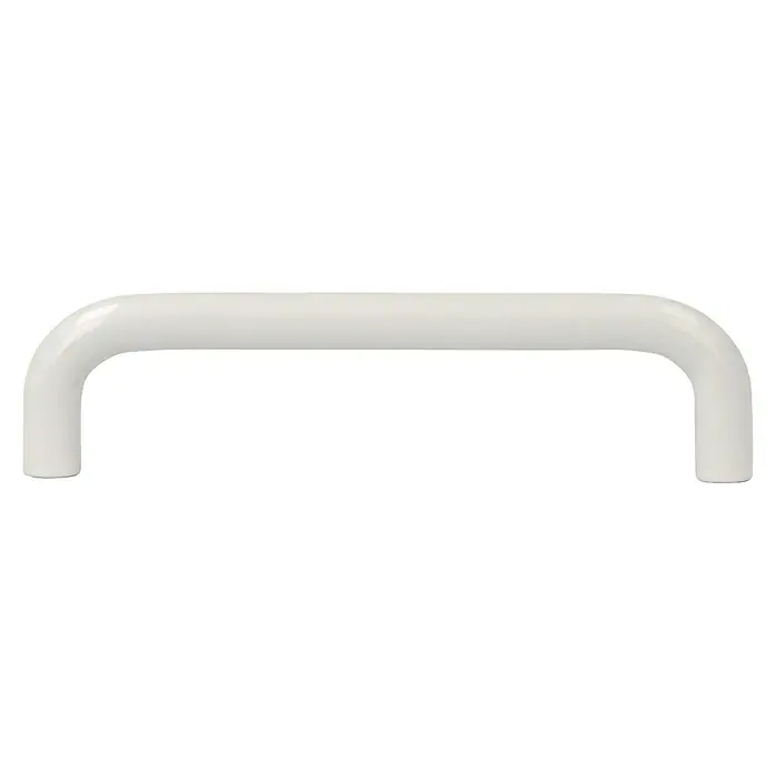 Rei Möbelgriff - Lochabstand: 160 mm, Sonstige, Weiß, L x B x H: 138 x 10 x 30 mm - Weißer, glänzender U-förmiger Griff.