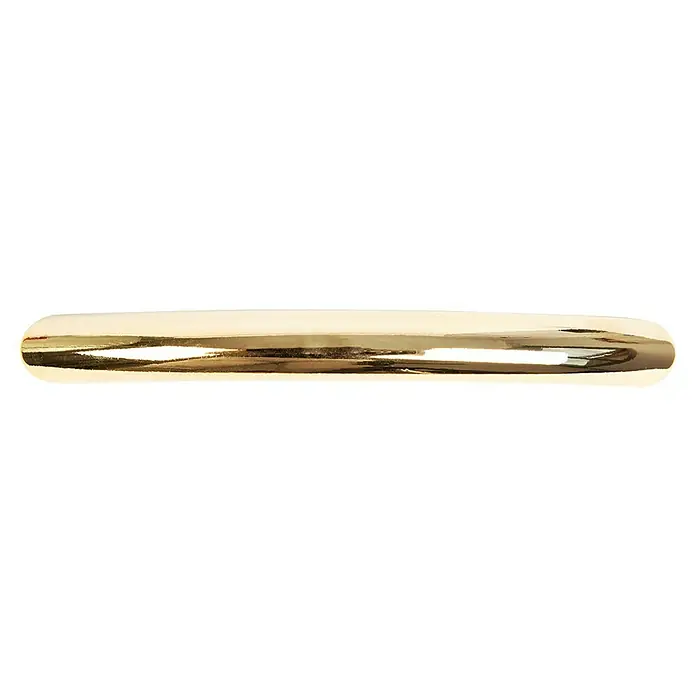 Rei Möbelgriff - Lochabstand: 96 mm, Sonstige, Gold, L x B x H: 111 x 9 x 26 mm - Massives, glänzendes goldfarbenes Band mit abgerundeten Kanten, das Licht reflektiert.