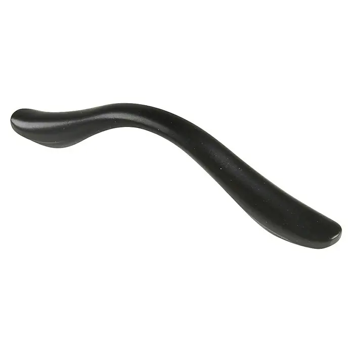 Rei Möbelgriff - Lochabstand: 64 mm, Sonstige, Schwarz, L x B x H: 84 x 9 x 18 mm - Schwarzer, gebogener Möbelgriff in elegantem Design.