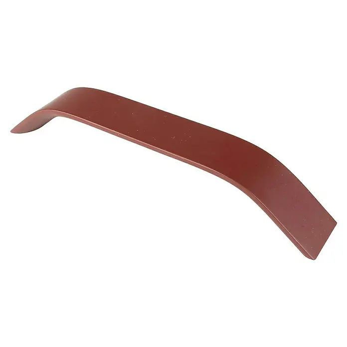 Rei Möbelgriff - Lochabstand: 160 mm, Aluminium, Weinrot, Gebogen - Gebogener dunkelbrauner Kunststoffgriff oder Zierleiste.