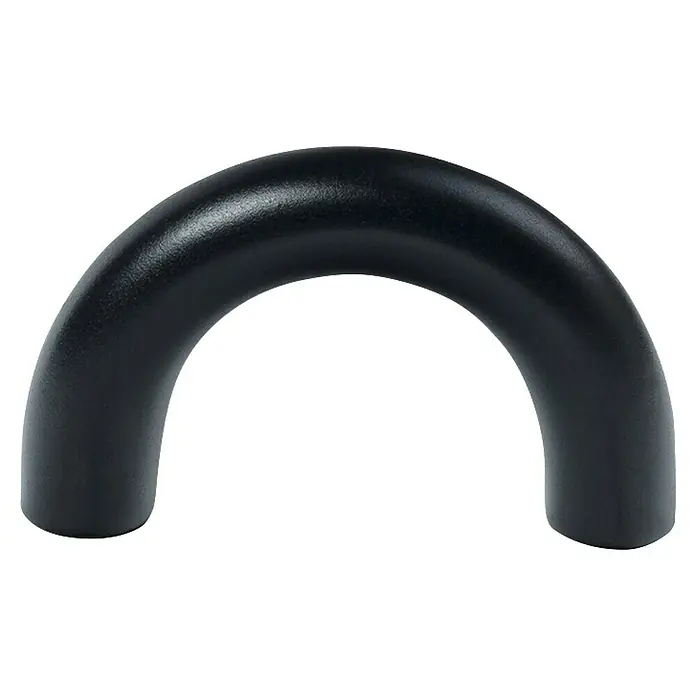 Rei Möbelgriff - Lochabstand: 32 mm, Sonstige, Schwarz - Mattschwarzer, U-förmiger Metallgriff.