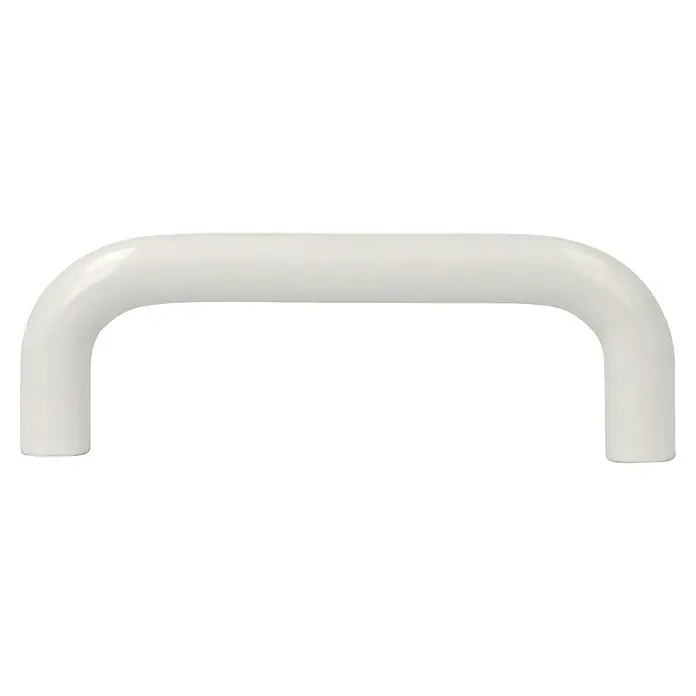 Rei Möbelgriff - Lochabstand: 64 mm, Sonstige, Weiß, L x B x H: 72 x 8 x 27 mm - Glänzender weißer U-förmiger Griff.