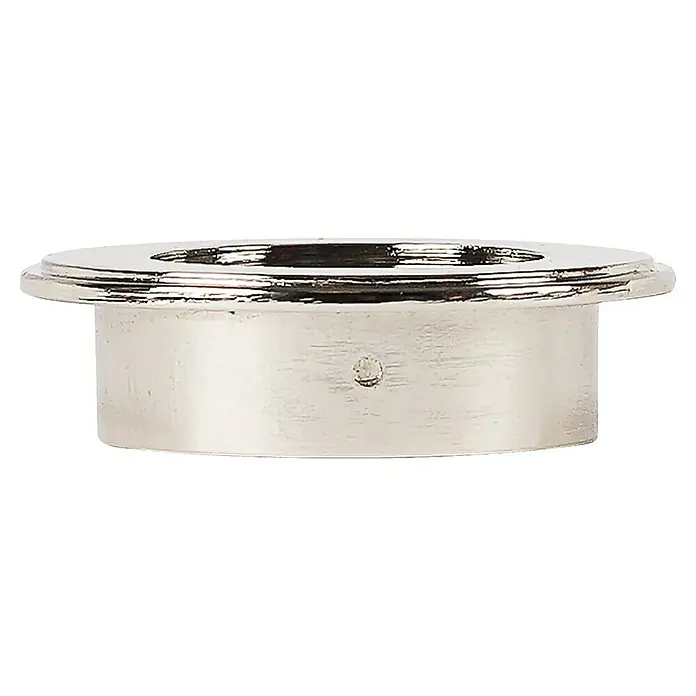 Rei Möbelgriff - Stahl, Nickel - Silberfarbene Metallbuchse mit poliertem Rand und strukturiertem zylindrischem Körper.