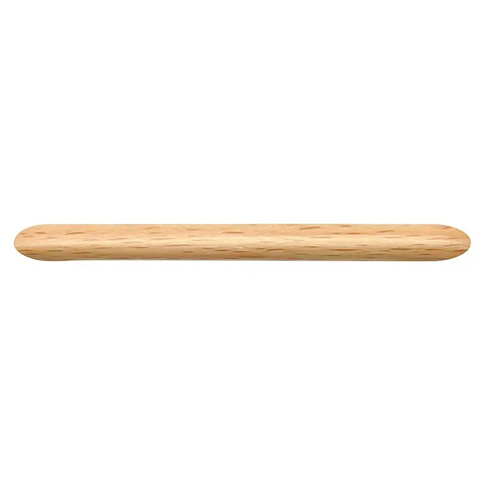 Rei Möbelgriff - Lochabstand: 96 mm, Holz, Eiche - Heller Holzdübel mit natürlicher Holzmaserung.