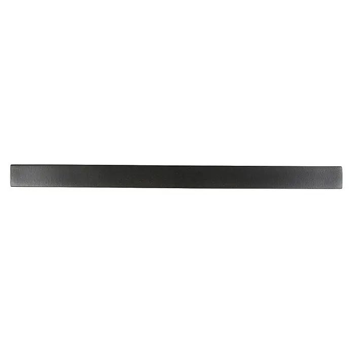 Rei Möbelgriff - Lochabstand: 256 mm, Aluminium, Schwarz, L x B x H: 264 x 18 x 23 mm - Dunkelgraue, strukturierte Schutzleiste aus Gummi oder Kunststoff.