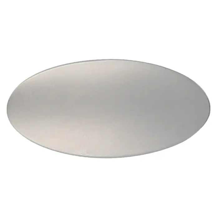 Rei Möbelknopf - Durchmesser: 19 mm, Chrom, L x H: 40 x 24 mm - Hellgraues ovales Schild mit mattem Finish.