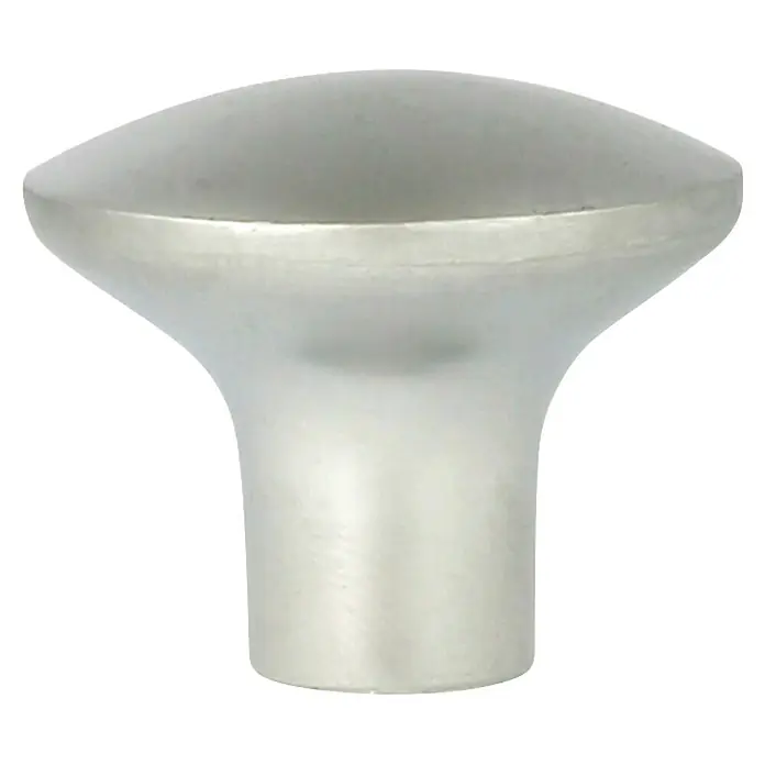 Rei Möbelknopf - Durchmesser: 35 mm, Nickel - Satinierter Chrom-Möbelknauf mit gewölbter, sich verjüngender Basis.