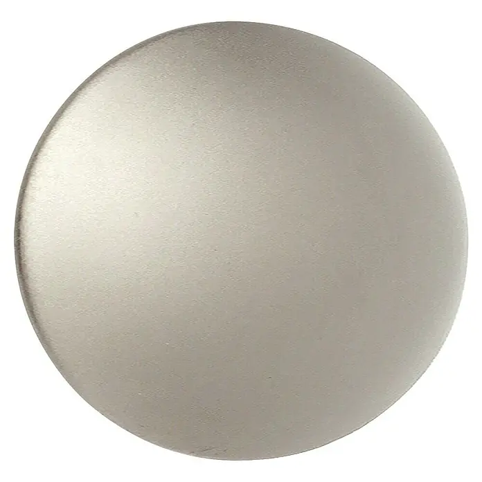 Rei Möbelknopf - Durchmesser: 35 mm, Nickel - Runde Kappe aus mattem Silbermetall.