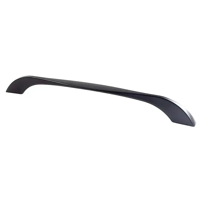 Rei Möbelgriff - Lochabstand: 192 mm, Sonstige, Schwarz, L x B x H: 230 x 16 x 25 mm - Mattschwarzer, gebogener Möbelgriff für Schränke und Schubladen.