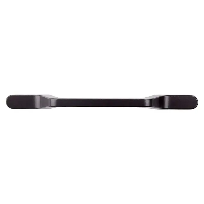 Rei Möbelgriff - Lochabstand: 96 mm, Aluminium, Graphit - Rechteckgriffige schwarze Hantel mit abgerundeten Enden für Krafttraining.