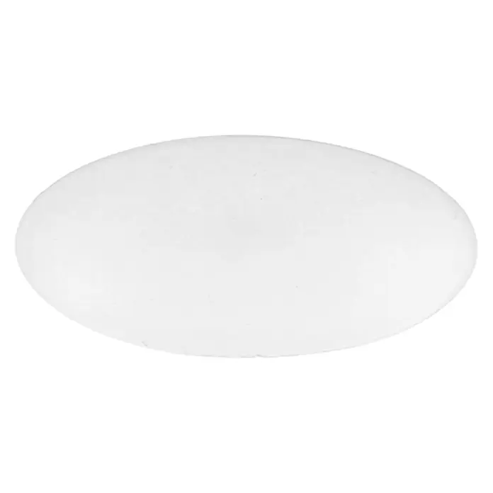 Rei Möbelknopf - Durchmesser: 19 mm, Weiß, L x H: 40 x 24 mm - Glattes, weißes ovales Objekt.