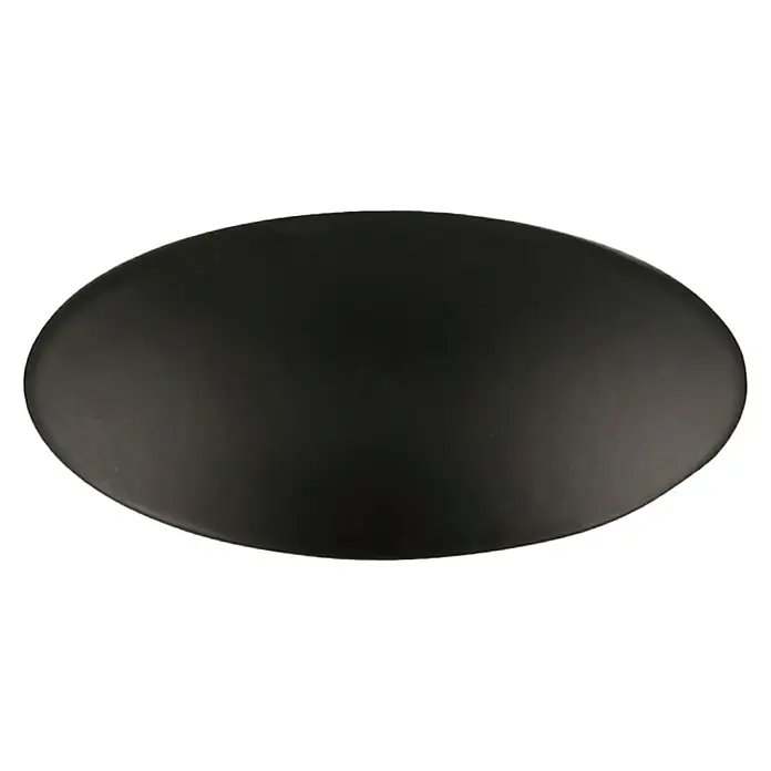 Rei Möbelknopf - Durchmesser: 19 mm, Schwarz, L x H: 40 x 24 mm - Mattschwarze ovale Platte.