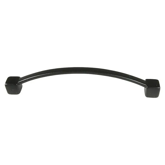 Rei Möbelgriff - Lochabstand: 96 mm, Sonstige, Schwarz, L x B x H: 103 x 10 x 19 mm - Dunkler, gewölbter Schrankgriff.