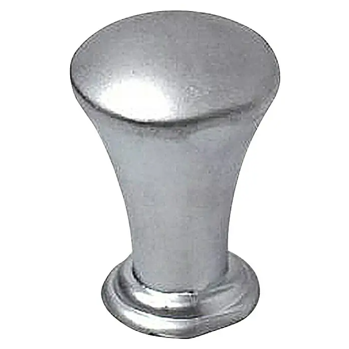 Rei Möbelknopf - Durchmesser: 15 mm, Chrom, Glanzgrad: Matt - Glänzender, sich verjüngender Türknauf aus silbernem Metall.