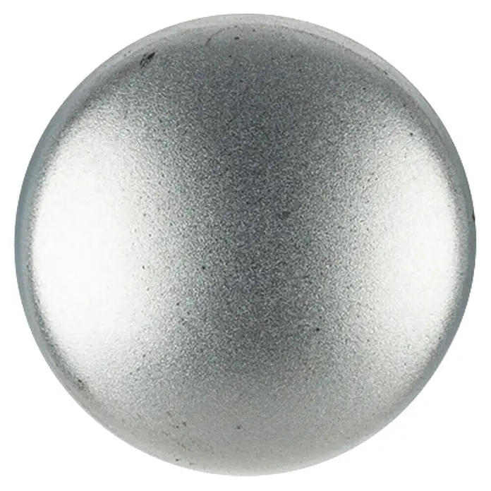 Rei Möbelknopf - Durchmesser: 15 mm, Chrom, Glanzgrad: Matt - Silberne Metallkugel mit strukturierter, matter Oberfläche.