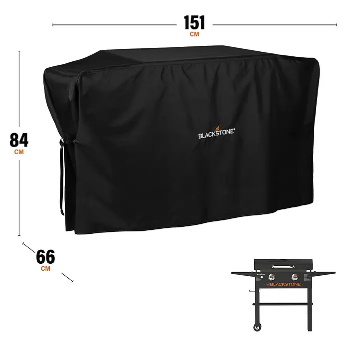 Blackstone Grill-Schutzhülle - Passend für: Blackstone Griddle 28", Polyester - Schwarze Blackstone Grillabdeckung aus strapazierfähigem Stoff, 151x84x66 cm, zum Schutz eines Grills oder einer Grillplatte.