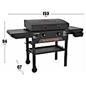 Blackstone Plancha Grill (Superficie de la parrilla (An x Pr): 73 x 46 cm, Negro, Número de quemadores: 2 ud.) | BAUHAUS