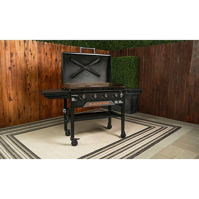Blackstone Plancha Grill (Superficie de la parrilla (An x Pr): 91 x 55 cm, Negro, Número de quemadores: 4 ud.) | BAUHAUS
