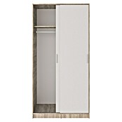 Meka Block Armario de puertas correderas K-511 (L x An x Al: 50 x 100 x 200 cm, Blanco Liso/Roble Cortez) | BAUHAUS