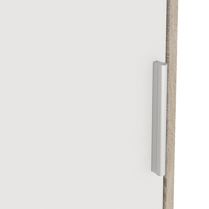 Meka Block Armario de puertas correderas K-511 (L x An x Al: 50 x 100 x 200 cm, Blanco Liso/Roble Cortez) | BAUHAUS