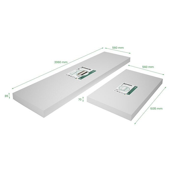 Meka Block Armario de puertas correderas K-511 (L x An x Al: 50 x 100 x 200 cm, Blanco Liso/Roble Cortez) | BAUHAUS