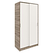 Meka Block Armario de puertas correderas K-511 (L x An x Al: 50 x 100 x 200 cm, Blanco Liso/Roble Cortez) | BAUHAUS